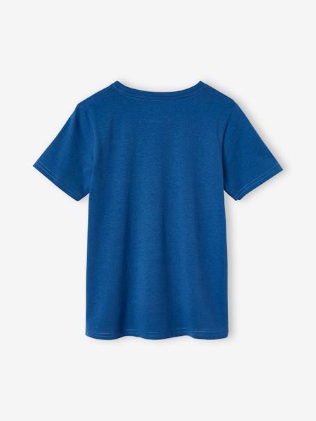T-shirt team sport Basics garçon bleu roi+gris chiné 4 - vertbaudet enfant 