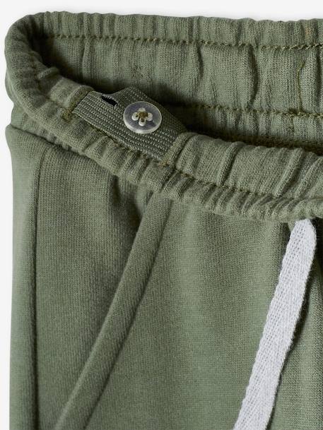 Pantalon garçon jogger en molleton encre+noir imprimé+vert sauge 10 - vertbaudet enfant 