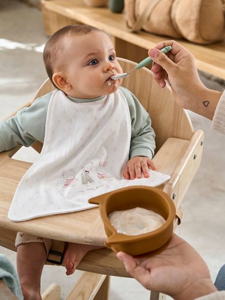 Grand bavoir Celeste+green forest+gris chiné+souris 14 - vertbaudet enfant 