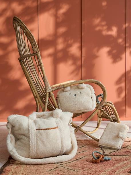 Trousse de toilette en sherpa Ourson PETIT NOMADE ivoire 2 - vertbaudet enfant 