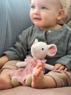 Jouet-Premier âge-Doudous et jouets en tissu-Poupée souris et son sac à dos pour dent de lait