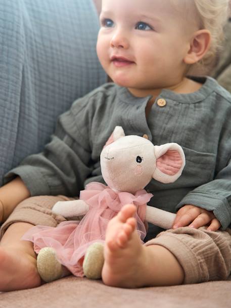 Poupée souris et son sac à dos pour dent de lait blanc 1 - vertbaudet enfant 