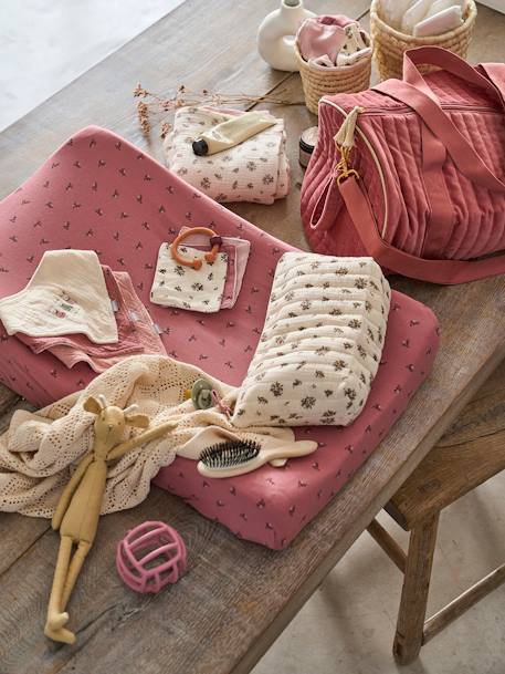 Housse matelas à langer en jersey bois de rose imprimé 3 - vertbaudet enfant 