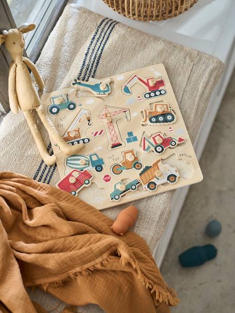 VERTBAUDET – Puzzle Coulissant Tanzanie En Bois FSC – Casse-tête Tigre 8 Pièces, Dès 3 Ans – 21 X 21 Cm