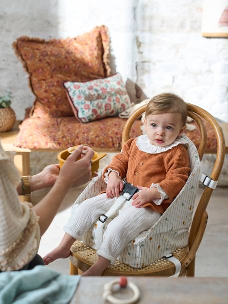 Rehausseur de chaise beige imprimé+Cherry+dans les bois+green forest+gris+Minisaurus+Mon coeur+Oies+rayé blanc 47 - vertbaudet enfant 