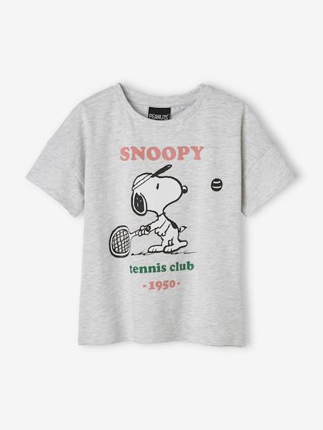 T-shirt manches courtes Snoopy Peanuts® gris chiné 1 - vertbaudet enfant 