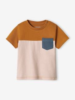 Bébé-T-shirt colorblock bébé manches courtes