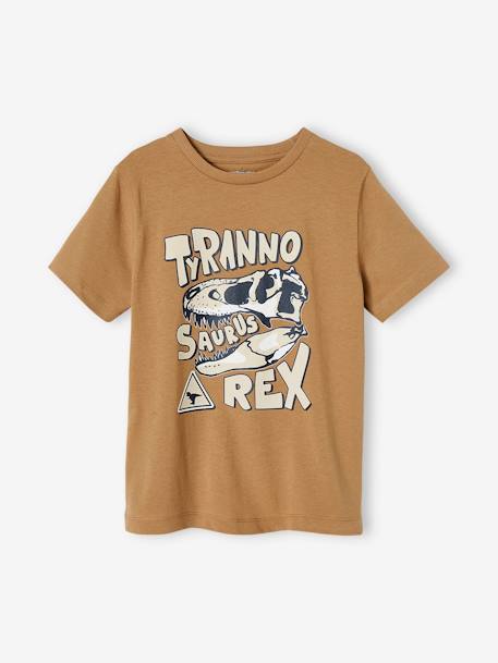 T-shirt dinosaure garçon beige+bleu nuit 1 - vertbaudet enfant 