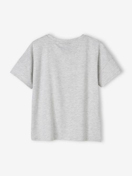T-shirt manches courtes Snoopy Peanuts® gris chiné 2 - vertbaudet enfant 
