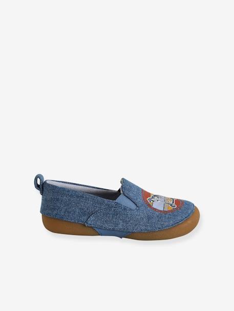 Chaussons élastiqués enfant en toile bleu 3 - vertbaudet enfant 