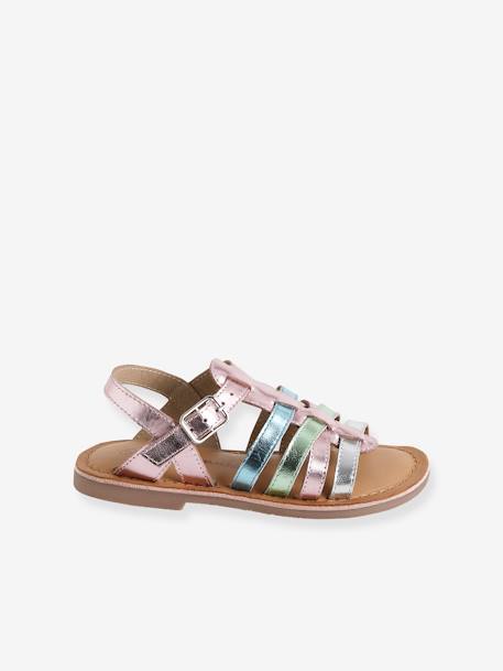 Sandales multi-brides cuir enfant collection maternelle lilas 7 - vertbaudet enfant 