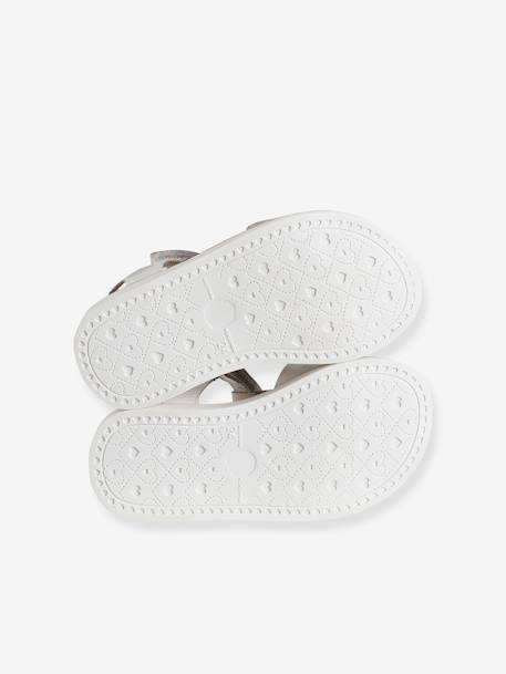 Sandales en cuir fille collection maternelle blanc 6 - vertbaudet enfant 