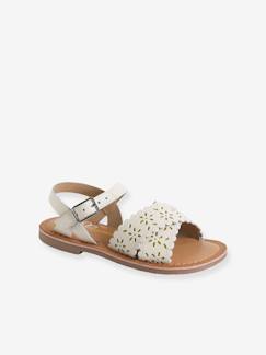 -Sandales brides croisées cuir fille