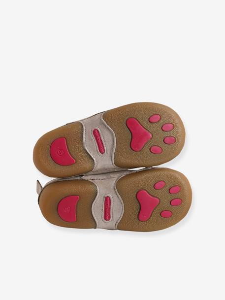 Chaussons élastiqués enfant en cuir beige irisé 5 - vertbaudet enfant 