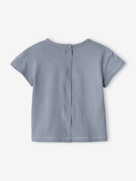 Lot de 2 T-shirts basics bébé manches courtes bleu grisé+caramel 8 - vertbaudet enfant 