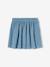 Jupe fille en gaze de coton beige+bleu grisé+rose+vert sauge+vieux rose+violet 6 - vertbaudet enfant 