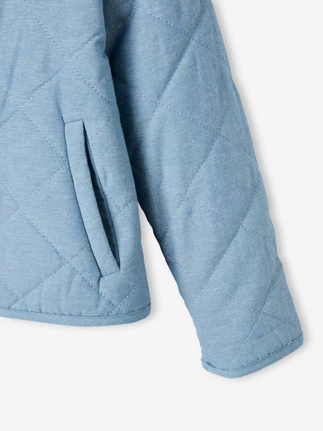 Veste matelassée en chambray fille doublure fleurie double stone 7 - vertbaudet enfant 