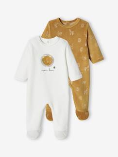 Bébé-Pyjama, surpyjama-Lot de 2 dors-bien "lion" bébé garçon en velours