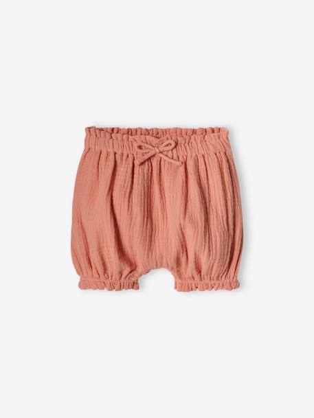 Lot de 2 bloomers bébé naissance en gaze de coton blanc 3 - vertbaudet enfant 
