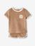 Ensemble bébé tee-shirt + short en éponge bleu grisé+rayé bleu+taupe 19 - vertbaudet enfant 