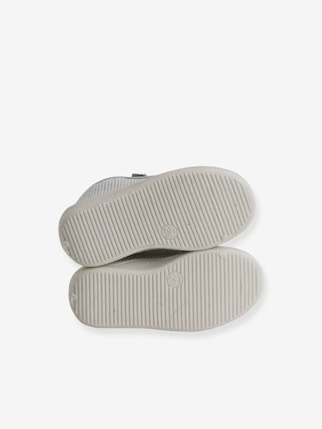 Chaussons zippés bébé en toile rayé gris 5 - vertbaudet enfant 