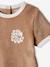 Ensemble bébé tee-shirt + short en éponge bleu grisé+rayé bleu+taupe 23 - vertbaudet enfant 