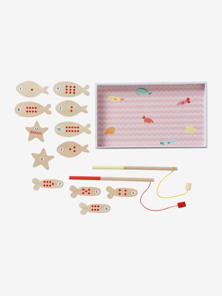 Pêche à la ligne magnétique en bois FSC® multicolore+rose 7 - vertbaudet enfant 