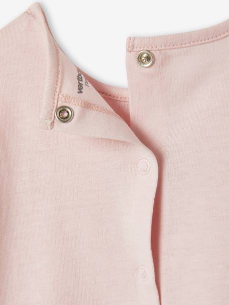 T-shirt bébé personnalisable manches longues écru+rose pâle 9 - vertbaudet enfant 