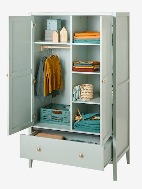 Armoire 2 portes PARISIENNE vert de gris 5 - vertbaudet enfant 