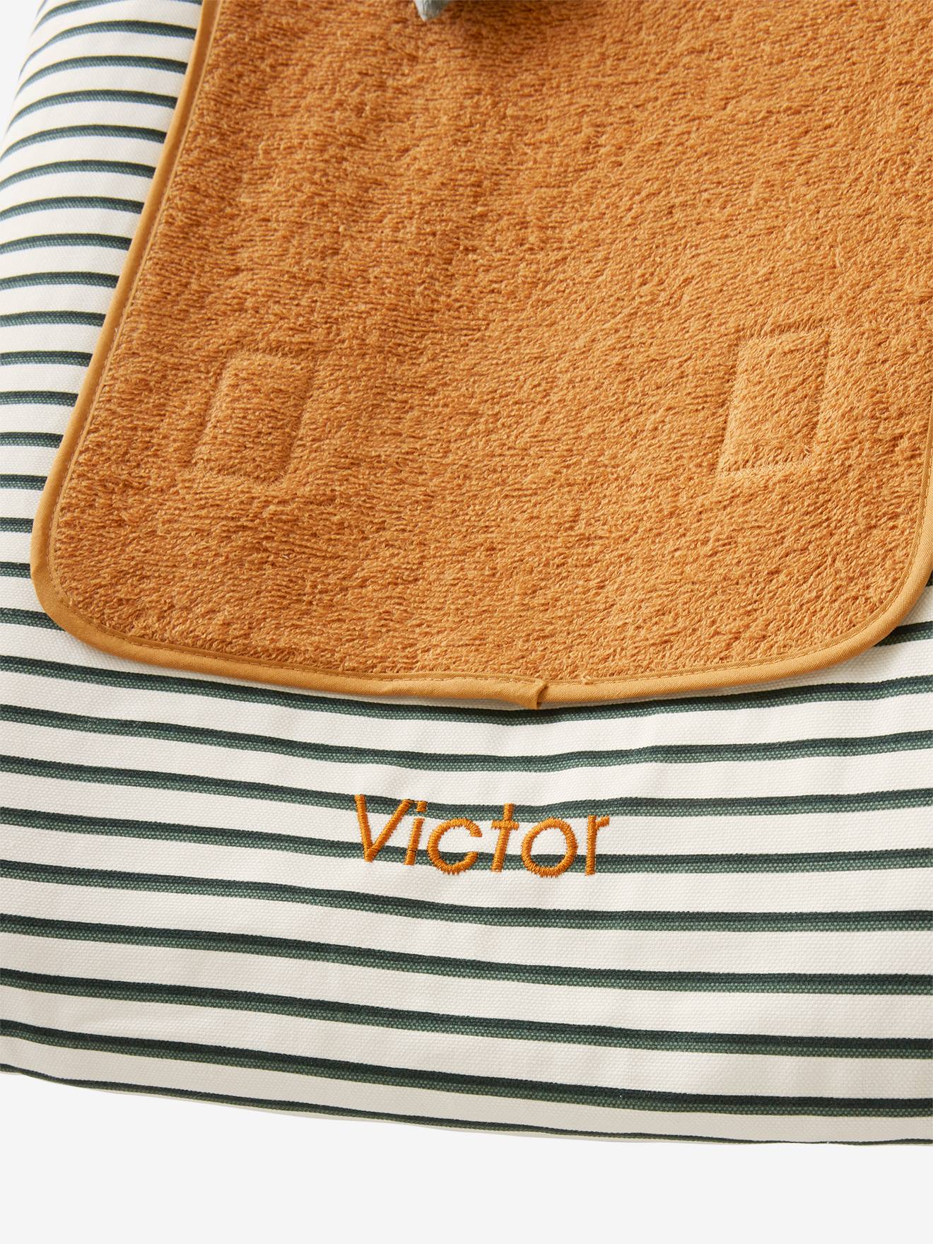 Matelas à Langer VERTBAUDET GRENIER - Écru/Multicolore, 3 Poches | Motifs Fleurettes