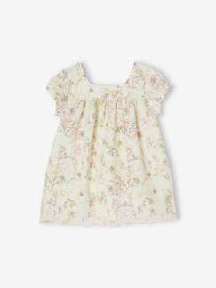 -Robe fleurie bébé manches courtes