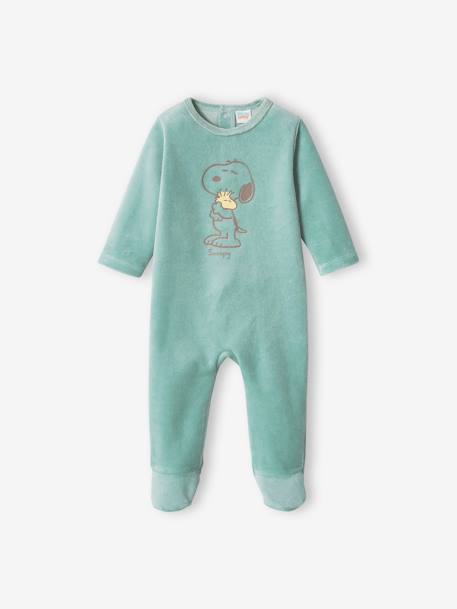 Pyjama bébé garçon Snoopy Peanuts® vert sauge 1 - vertbaudet enfant 