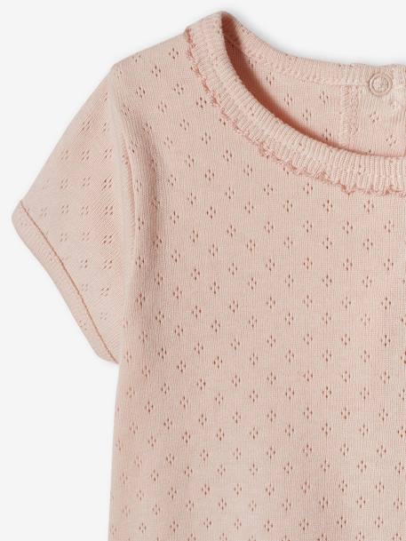 Lot de 2 T-shirts bébé manches courtes rose poudré 6 - vertbaudet enfant 