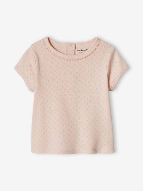 Lot de 2 T-shirts bébé manches courtes rose poudré 3 - vertbaudet enfant 