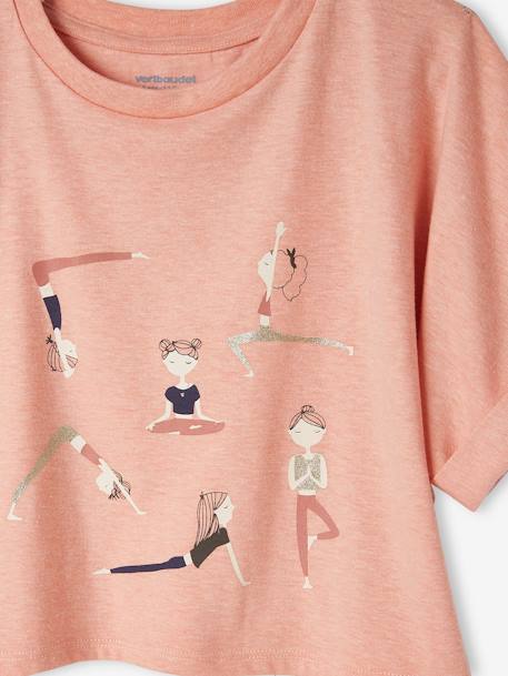 T-shirt cropped sport fille motifs égéries abricot 6 - vertbaudet enfant 