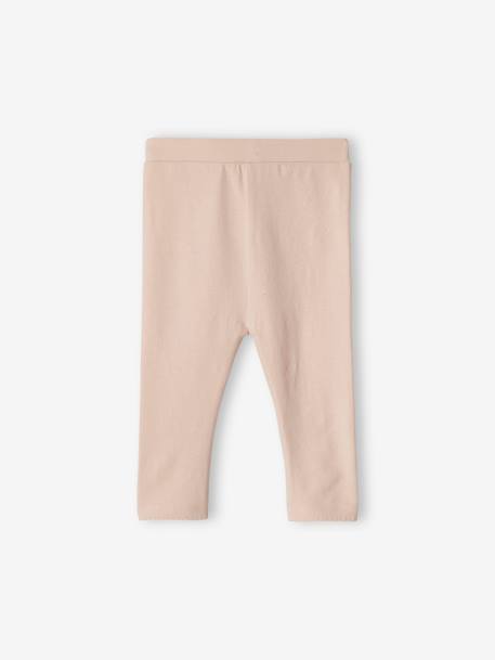 Lot de 2 leggings basic bébé BASICS BEIGE CLAIR IMPRIME+rose poudré 9 - vertbaudet enfant 