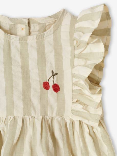 Robe sans manches bébé seersucker carreaux encre+carreaux rouge+rose imprimé+vert de gris 21 - vertbaudet enfant 