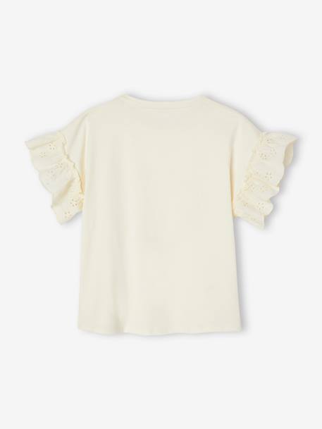 T-shirt motif couronne détails irisés fille écru 5 - vertbaudet enfant 