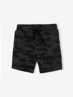 Garçon-Vêtements de sport-Bermuda camouflage en molleton garçon