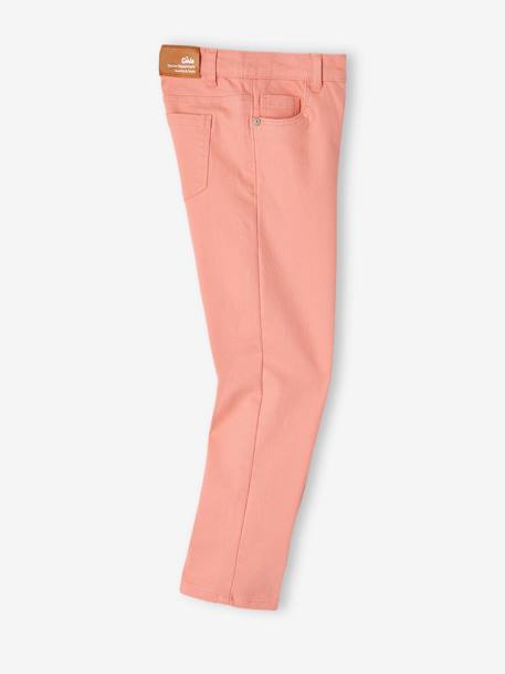 Pantalon fille mom MorphologiK fin écru+encre+pêche+rose poudré 13 - vertbaudet enfant 