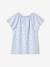 T-shirt imprimé manches papillon fille bleu ciel 2 - vertbaudet enfant 