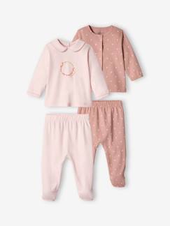 Bébé-Lot de 2 pyjamas en jersey bébé fille