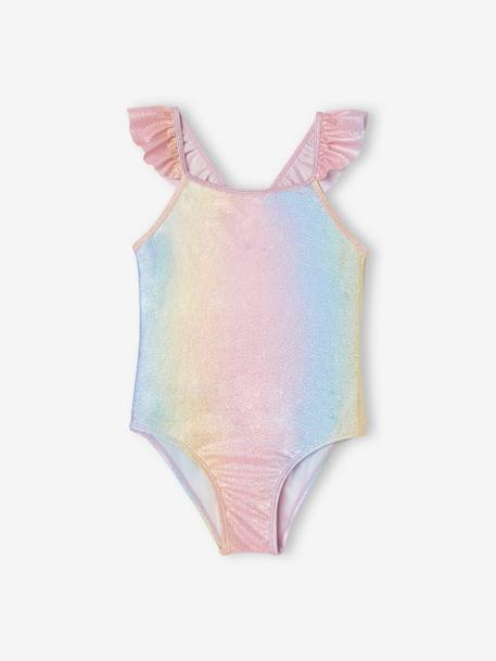 Maillot de bain 1 pièce fille glitter rose 1 - vertbaudet enfant 