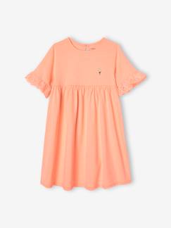 -Robe manches courtes en broderie anglaise fille