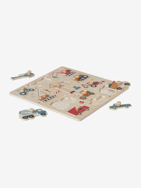 Puzzle boutons Chantier en bois FSC® jaune 6 - vertbaudet enfant 