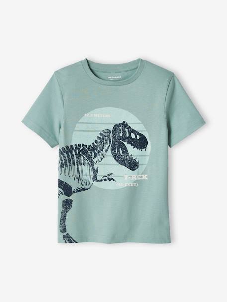 T-shirt garçon motif dinosaure géant menthe 1 - vertbaudet enfant 