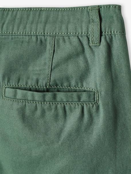 Bermuda chino garçon beige+BLEU+bleu grisé+rouge+sable+vert 28 - vertbaudet enfant 