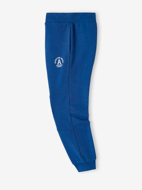 Pantalon jogging 'Athletic' garçon en molleton BLEU CANARD+bleu roi+chocolat+rouge 7 - vertbaudet enfant 