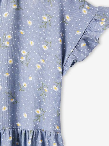 Robe boutonnée à fleurs fille bleu+bleu azur+écru+marine 7 - vertbaudet enfant 