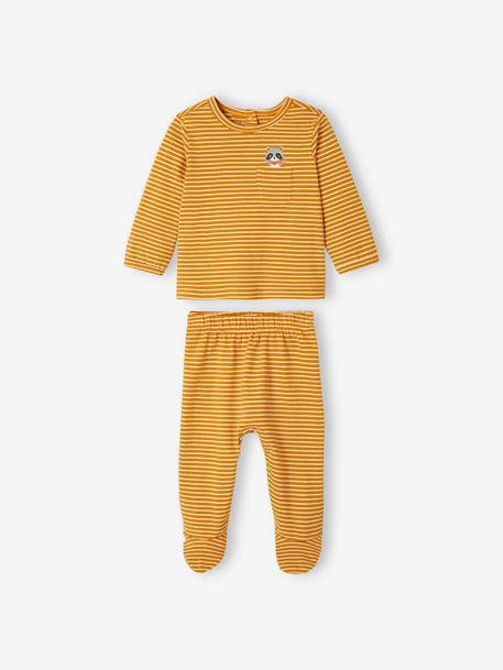 Lot de 2 pyjamas en jersey bébé garçon moutarde 3 - vertbaudet enfant 